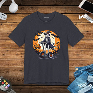Spooky Skeleton Segway Tee - Hauntingly Cool Halloween - Dipaliz - T-shirts