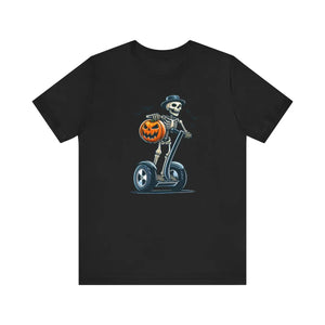 Soft Skeleton Segway Tee - Airlume Combed Halloween - Dipaliz - T-shirts
