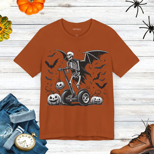Winged Skeleton Unisex Tee - Halloween Cotton - Dipaliz - T-shirts