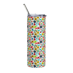 Colorful Fishes Skinny Tumbler - 20oz Stainless Steel - Dipaliz - Tumblers