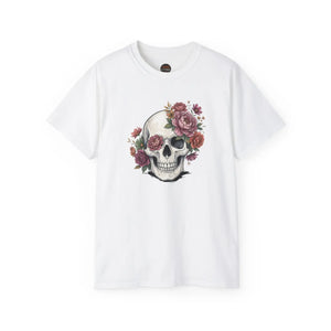 A Skull with Flowers T-shirt Unisex Ultra Cotton Tee - T-shirts