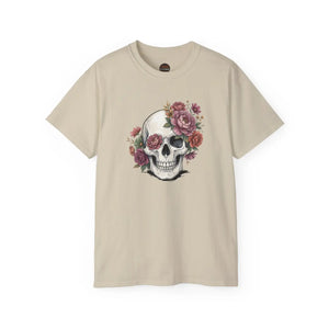 A Skull with Flowers T-shirt Unisex Ultra Cotton Tee - T-shirts