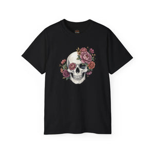 A Skull with Flowers T-shirt Unisex Ultra Cotton Tee - T-shirts
