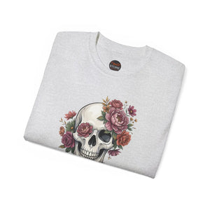 A Skull with Flowers T-shirt Unisex Ultra Cotton Tee - T-shirts