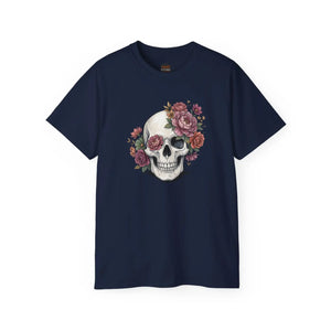 A Skull with Flowers T-shirt Unisex Ultra Cotton Tee - T-shirts