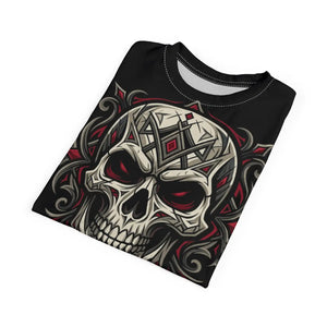 Skull Mandala Tee, Gothic Graphic T-shirt - T-shirts