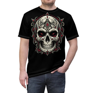 Skull Mandala Tee, Gothic Graphic T-shirt - T-shirts