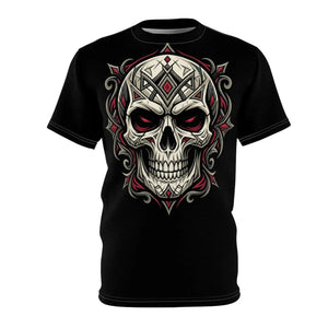Skull Mandala Tee, Gothic Graphic T-shirt - T-shirts