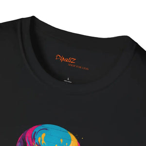 Dripping Neon Skull Graphic Tee - Colorful Melting Design - Dipaliz - T-shirt