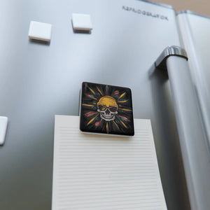 Square Porcelain Magnet – Eerie Elegance - Dipaliz - Refrigerator Magnets