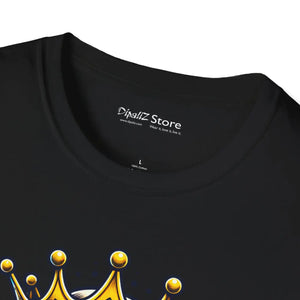 Soft-style Cotton Tee - Tech Royalty Skull - Dipaliz - Clothing Tops