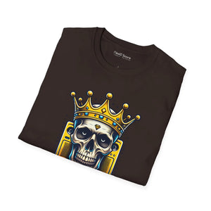 Soft-style Cotton Tee - Tech Royalty Skull - Dipaliz - Clothing Tops