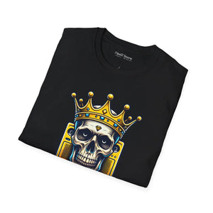 Soft-style Cotton Tee - Tech Royalty Skull - Dipaliz - Clothing Tops