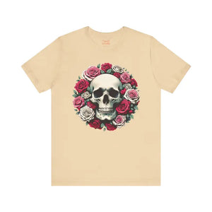 Unisex Jersey Short Sleeve Tee Skulls Roses Halloween - Dipaliz - T-shirts