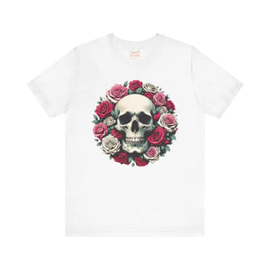 Unisex Jersey Short Sleeve Tee Skulls Roses Halloween - Dipaliz - T-shirts