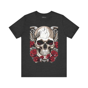 Skulls and Roses Unisex Jersey Short Sleeve Tee Halloween - Dipaliz - T-shirts