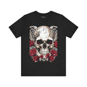 Skulls and Roses Unisex Jersey Short Sleeve Tee Halloween - Dipaliz - T-shirts