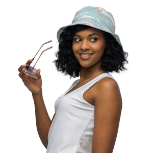 Sky Blue Reversible Bucket Hat Coastal Summer - Dipaliz - Hats