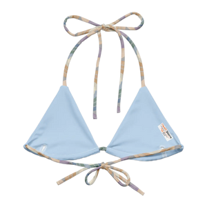 Sky Cloud Recycled String Bikini Top | Upf50+ Padded - Swimwear Tops - Xs