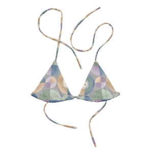 Sky Cloud Recycled String Bikini Top | Upf50+ Padded - Swimwear Tops - Xs