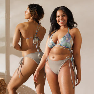 Sky Cloud Recycled String Bikini Top | Upf50+ Padded - Swimwear Tops - Xs