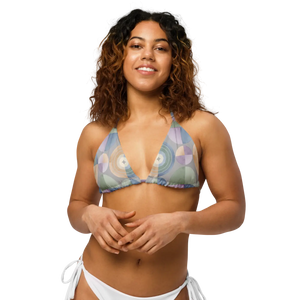 Sky Cloud Recycled String Bikini Top | Upf50+ Padded - Swimwear Tops - Xs