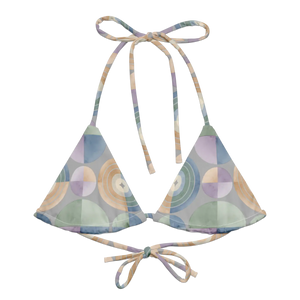 Sky Cloud Recycled String Bikini Top | Upf50+ Padded - Swimwear Tops - Xs
