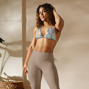 Sky Cloud Recycled String Bikini Top | Upf50+ Padded - Swimwear Tops - Xs