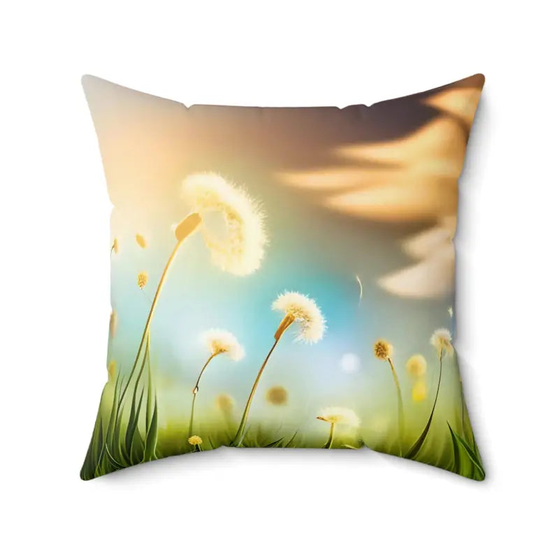 Dazzle your Space with Dandelion Polyester Square Pillows - 20’’ × Home Decor