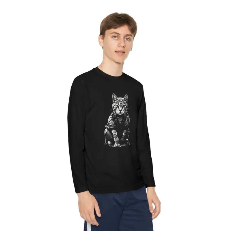 Slay in a Japanese Samurai Cat Tattoo Tee - Kids Clothes