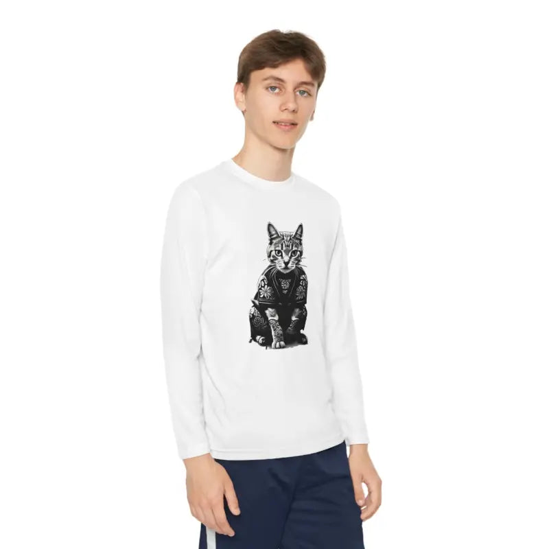 Slay in a Japanese Samurai Cat Tattoo Tee - Kids Clothes