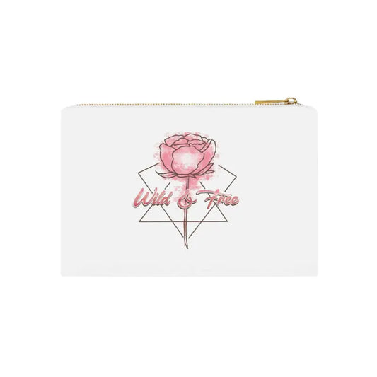 Glamorous Gold Zipper Cotton Canvas Cosmetic Bag - Bags