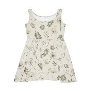 Floral Foliage Skater Dress Ultimate Comfort Style - Dipaliz - Dresses