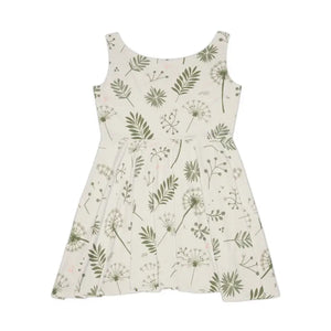 Floral Foliage Skater Dress Ultimate Comfort Style - Dipaliz - Dresses