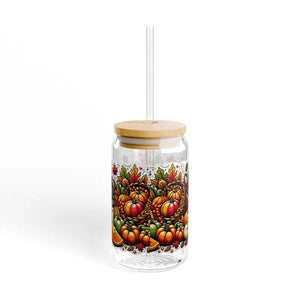 Bpa-free Sipper Glass with Gasket-push Bamboo Lid - Dipaliz - Tumblers