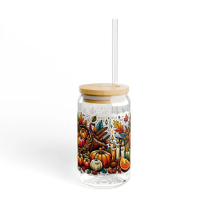 Bpa-free Sipper Glass with Gasket-push Bamboo Lid - Dipaliz - Tumblers
