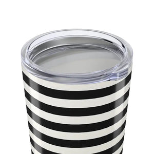 White Striped Tumbler - Glossy Finish Stylish Travel Mug - Dipaliz - 20oz - Tumblers