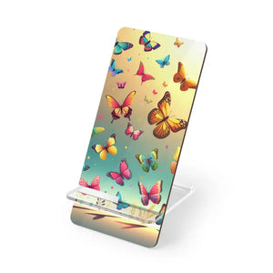 Butterflies Mobile Stand Hardboard Panel Wobble Free by Dipaliz - 2.8’’ x 5.9’’ / Glossy - Phone Stands
