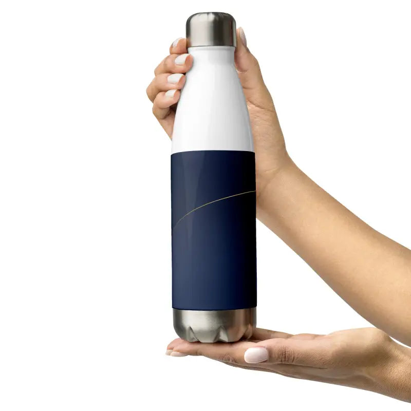 Elevate Hydration with Navy & Gold Stainless Steel Water Bottle - Bottles