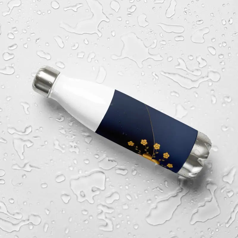 Elevate Hydration with Navy & Gold Stainless Steel Water Bottle - Bottles