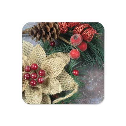 Festive Christmas Cork Coasters for Stylish Holiday Decor - Kitchen and Dining