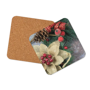 Christmas Decoration Cork Coasters - Festive Table Protection - Dipaliz