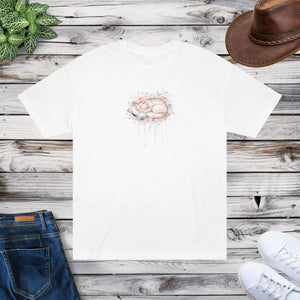 Soft Cat Watercolor Tee - Floral Nap Design - Dipaliz - T-shirts