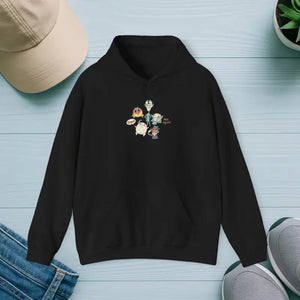 Unisex Hoodie Medium Heavy Fabric Cute Menace Print - Dipaliz - s / Black - Hoodies