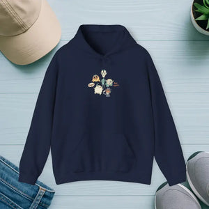 Unisex Hoodie Medium Heavy Fabric Cute Menace Print - Dipaliz - s / Navy - Hoodies