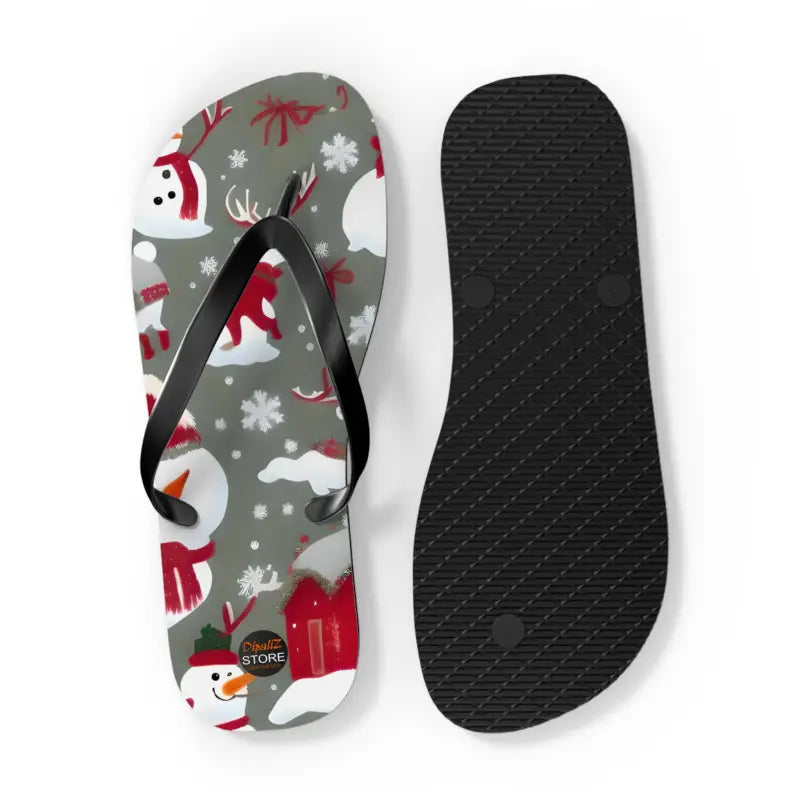 Holiday Cheer with Christmas Snowman Flip Flops! - Shoes