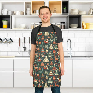 Rudolph Reindeer Christmas Apron Magic Festive Kitchen - Dipaliz - Aprons