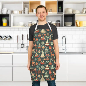 Rudolph Reindeer Christmas Apron Magic Festive Kitchen - Dipaliz - Aprons