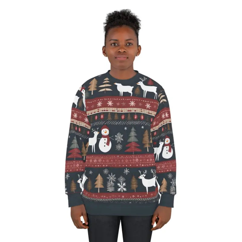 Sleigh Into Style with our Cozy Unisex Christmas Reindeer Sweatshirt