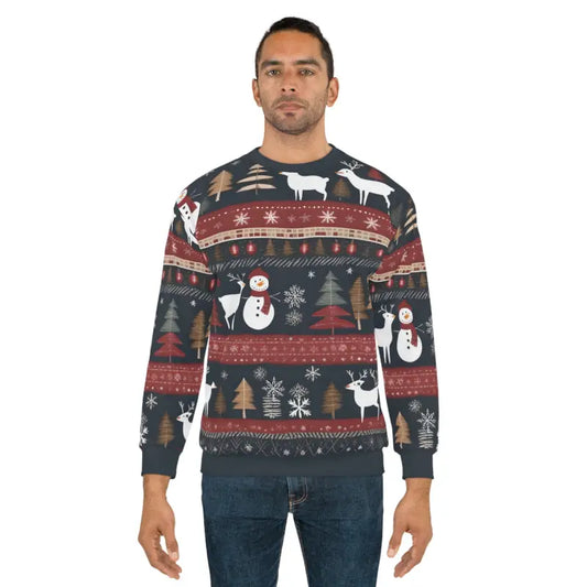 Sleigh Into Style with our Cozy Unisex Christmas Reindeer Sweatshirt